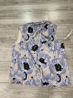 Donna Karan Floral Sleeveless Top L